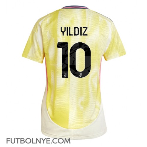 Camiseta Juventus Kenan Yildiz #10 Visitante Equipación para mujer 2024-25 manga corta